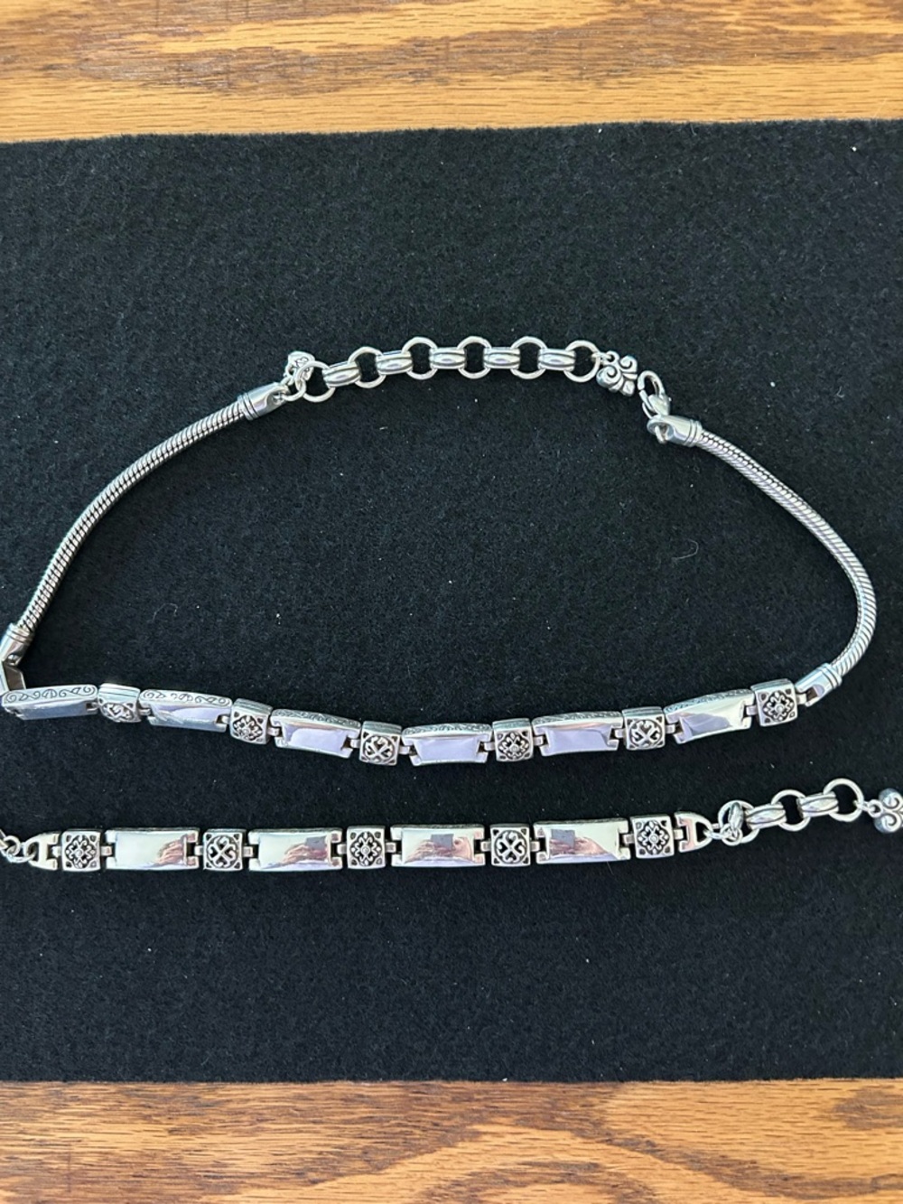 Brighton Silver Tone Link Necklace and Bracelet Set